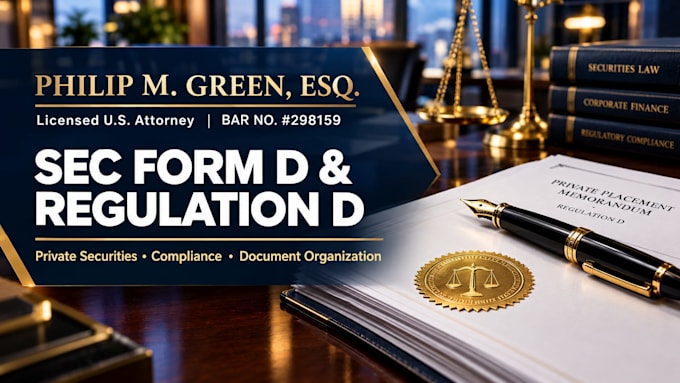 prepare a custom regulation d form d filing checklist