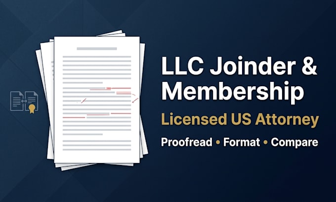 compare your llc joinder draft with the operating agreement