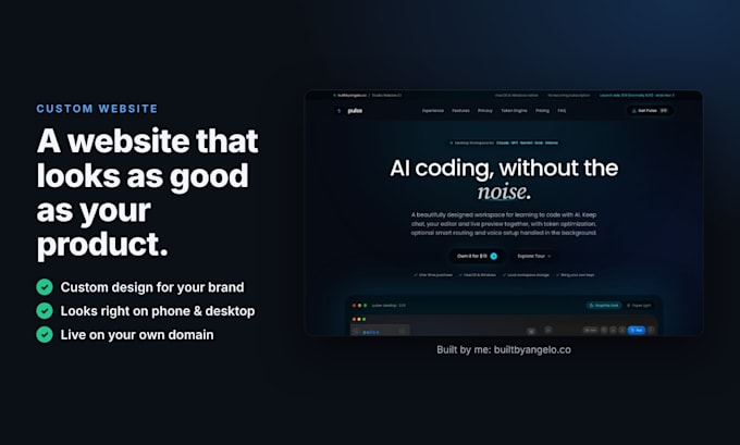 build a custom website or landing page