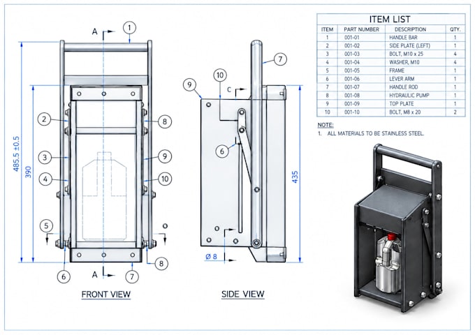 Create custom furniture, ergonomic design, 2d drawings, dxf files, 3d ...