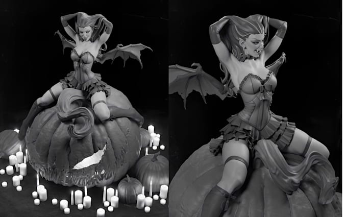 create 3d halloween characters, horror monsters and game ready creatures
