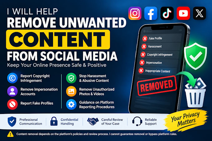 help remove unwanted content from social media platforms