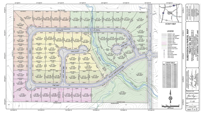 create professional land subdivision maps and parcel maps using autocad and gis