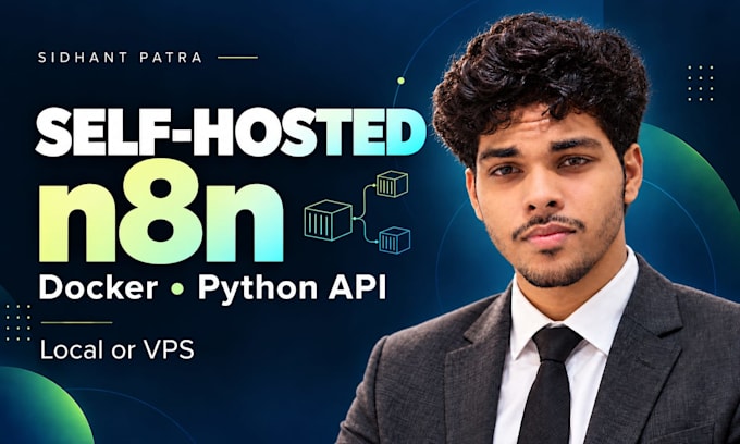 set up self hosted n8n with docker and integrate a python microservice