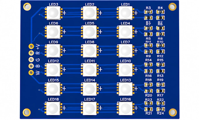 design led pcb circuit and pcb design in altium with gerber