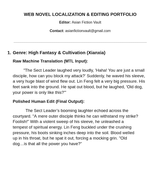 edit humanize and proofread chinese web novel translations