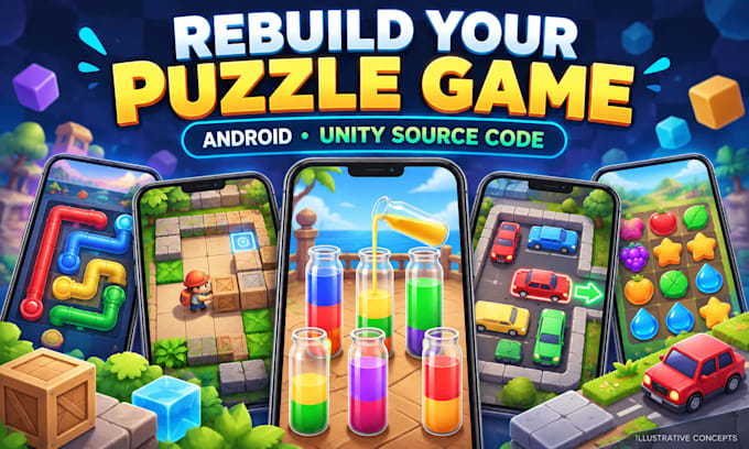 rebuild your android puzzle game from apk or reference