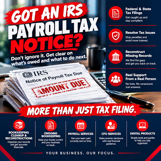 fix overdue payroll taxes, file missing returns, and reconstruct payroll records