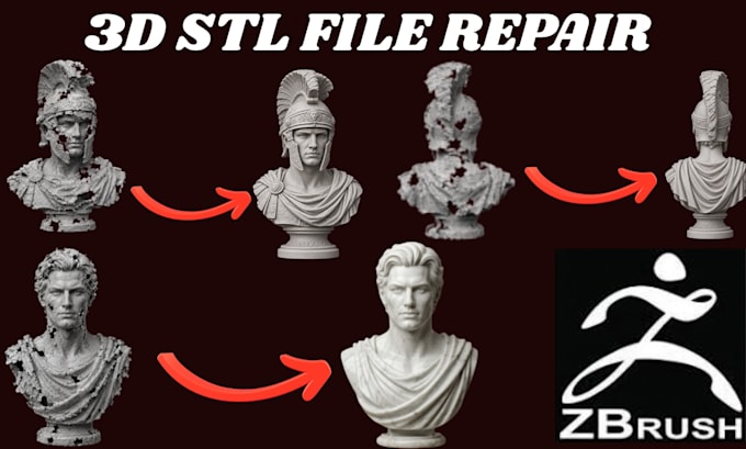 repair stl files, fix mesh errors and make 3d models print ready