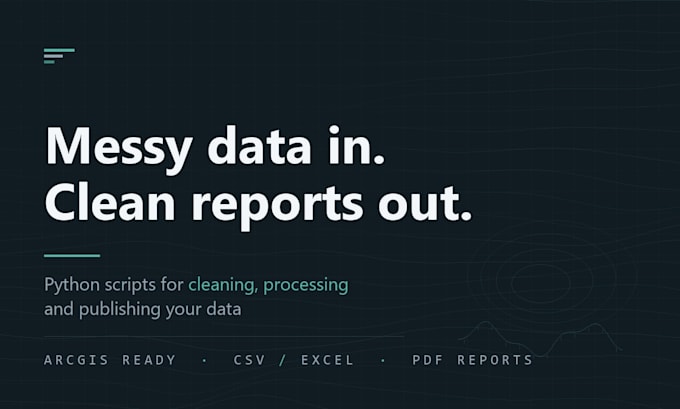 build a custom python script to clean, process and report your data