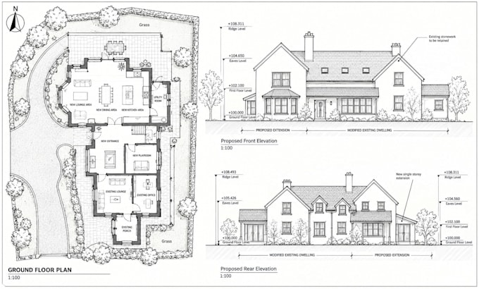 create uk planning permission drawings and permit drawings