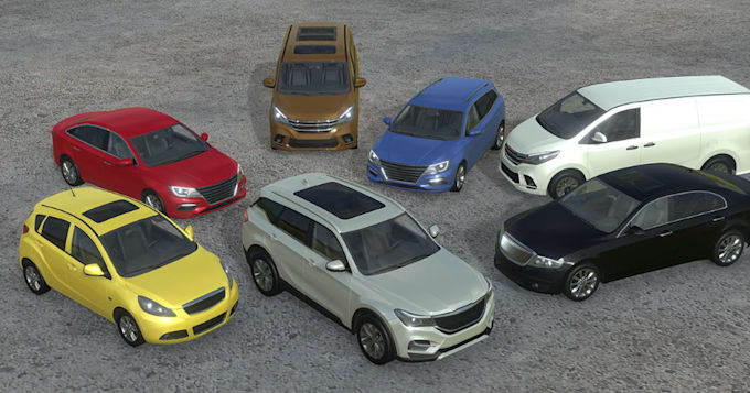 create optimized game ready 3d car models vehicle assets for unity unreal engine