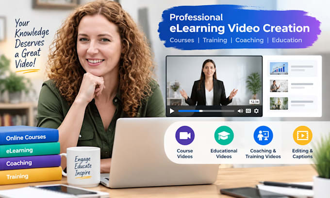 create online course, elearning video, educational and coaching lesson video