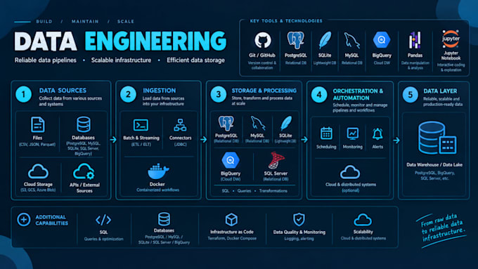 build data pipelines, etl workflows, and data warehouses