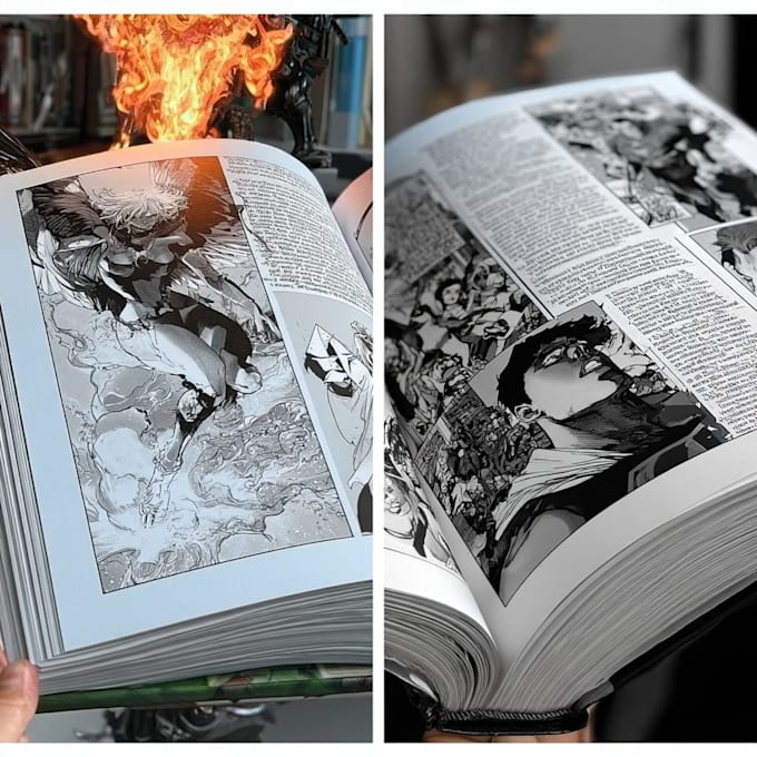 draw dark cinematic comic storyboards and anime scenes