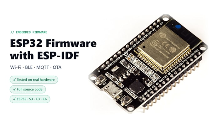 develop esp32 firmware with esp idf, wifi, ble and mqtt
