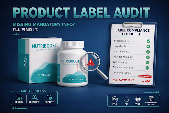 audit your product label for missing mandatory information