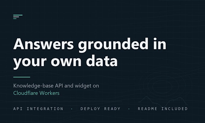 build a knowledge base chatbot and api backend on cloudflare workers