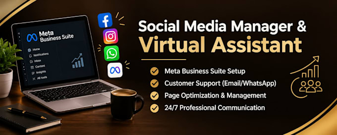 be your social media manager and virtual assistant for customer support