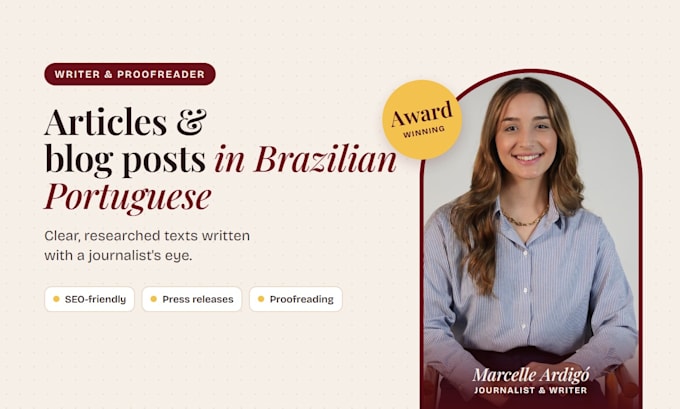write and proofread articles and blog posts