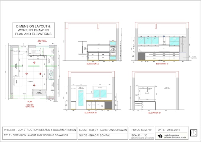 create kitchen or bathroom floor plans, elevations and cabinet drawings