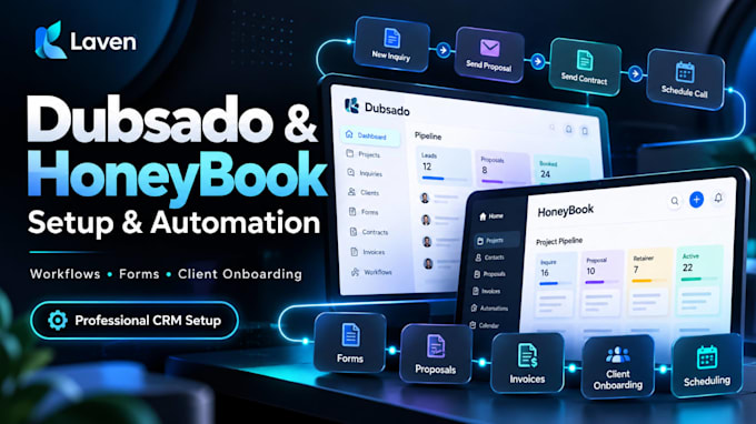 setup dubsado crm and honeybook workflow automation