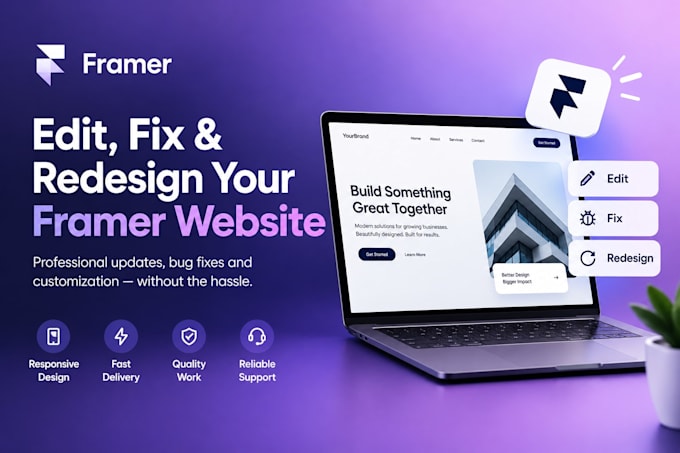 edit framer template fix your framer landing page update or fix framer website