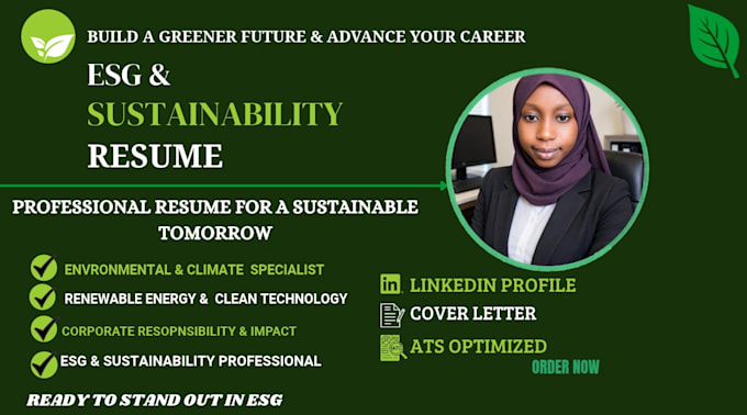 write ats optimized esg sustainability