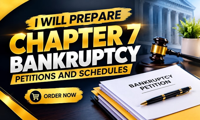 prepare chapter 7 bankruptcy petitions and schedules