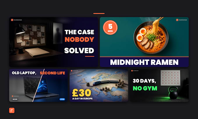 design faceless youtube thumbnails for true crime and finance channels