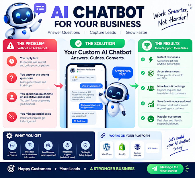 create an ai chatbot for website customer support and sales