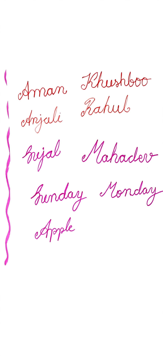 write your name in beautiful english cursive calligraphy