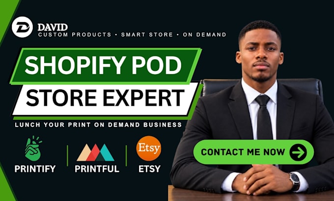 build shopify print on demand store, shopify pod store, printify printful gelato