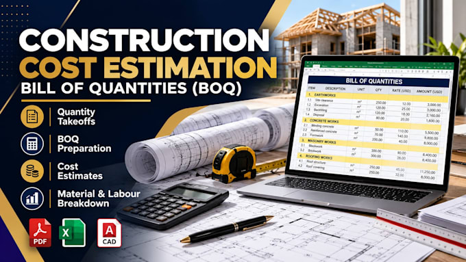 prepare construction boqs and cost estimates