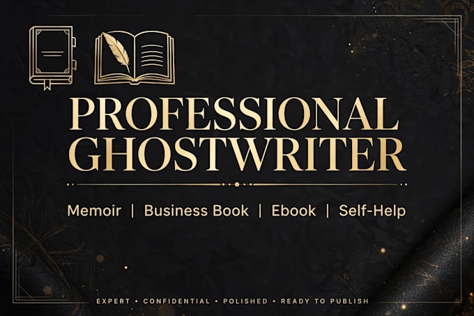 ghostwrite your memoir, business and ebook professionally