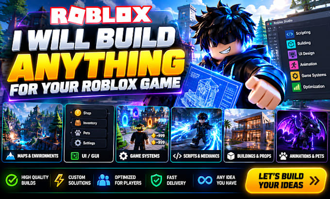 build anything for your roblox game