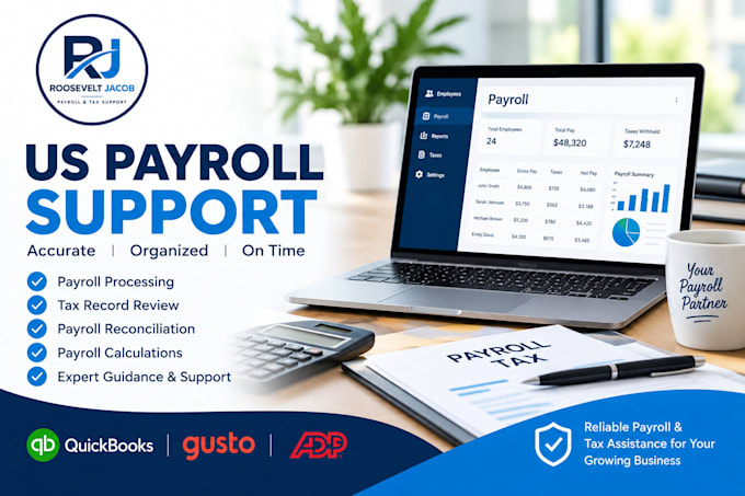 process payroll and reconcile US payroll tax records