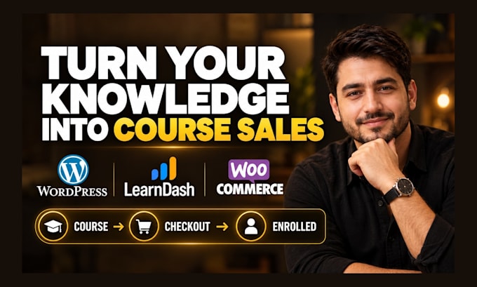 develop wordpress learndash lms websites course sales woocommerce payments