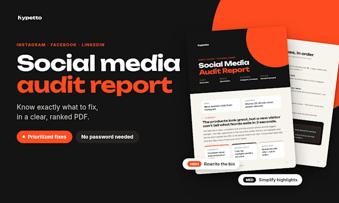 do an instagram audit and social media audit report
