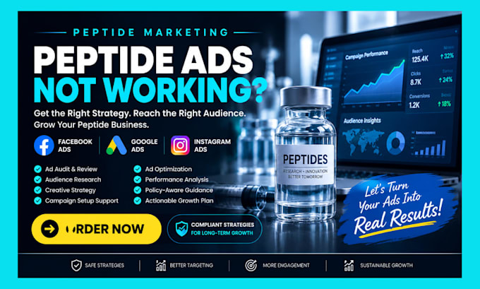 do peptide marketing, peptide ads, facebook ads, google ads