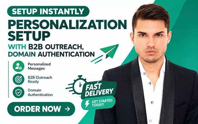 setup instantly personalization setup with b2b outreach domain authentication