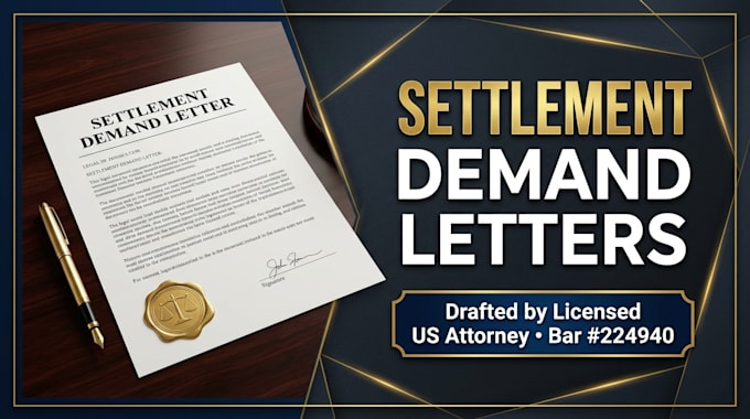 draft a powerful settlement demand letter as a US attorney