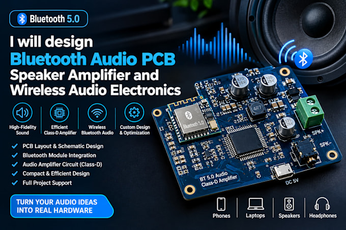 design bluetooth audio pcb speaker amplifier and wireless audio electronics