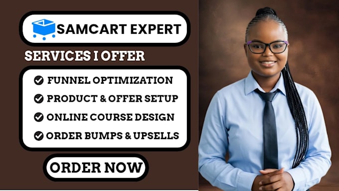 setup samcart sales funnel checkout page and upsells