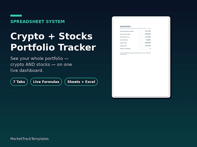 build a custom crypto and stock portfolio tracker spreadsheet