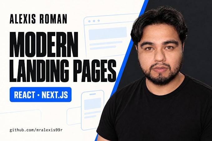 build a responsive landing page with react or nextjs