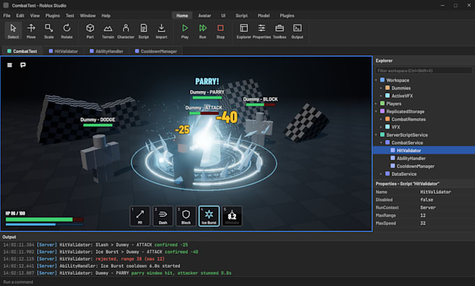 roblox scripter roblox game developer roblox vfx roblox combat system