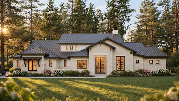 create a photoreal 3d exterior render from your house plans