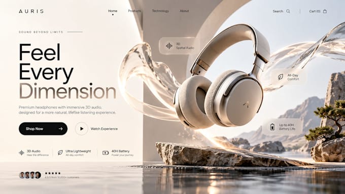 create interactive 3d animated website spline 3d landing page threejs webgl gsap