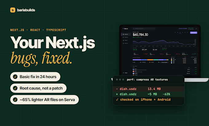 fix bugs and add features to your nextjs or react app